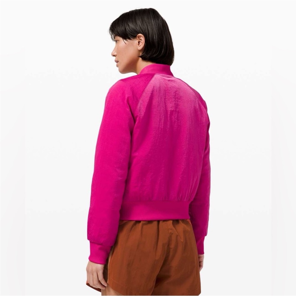 Lululemon Ripened Raspberry NonStop Bomber Reversible Jacket. Size 2 - Picture 5 of 10